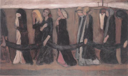Procesión de mujeres lamentándose